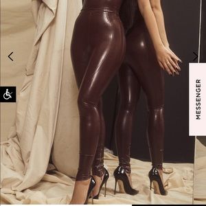 COPY - House of CB Latex Legging ‘Lia’ in Raisin size Medium